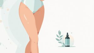 Een flat design vector illustratie van een Revitaltrax cellulite collageen peptides fles.